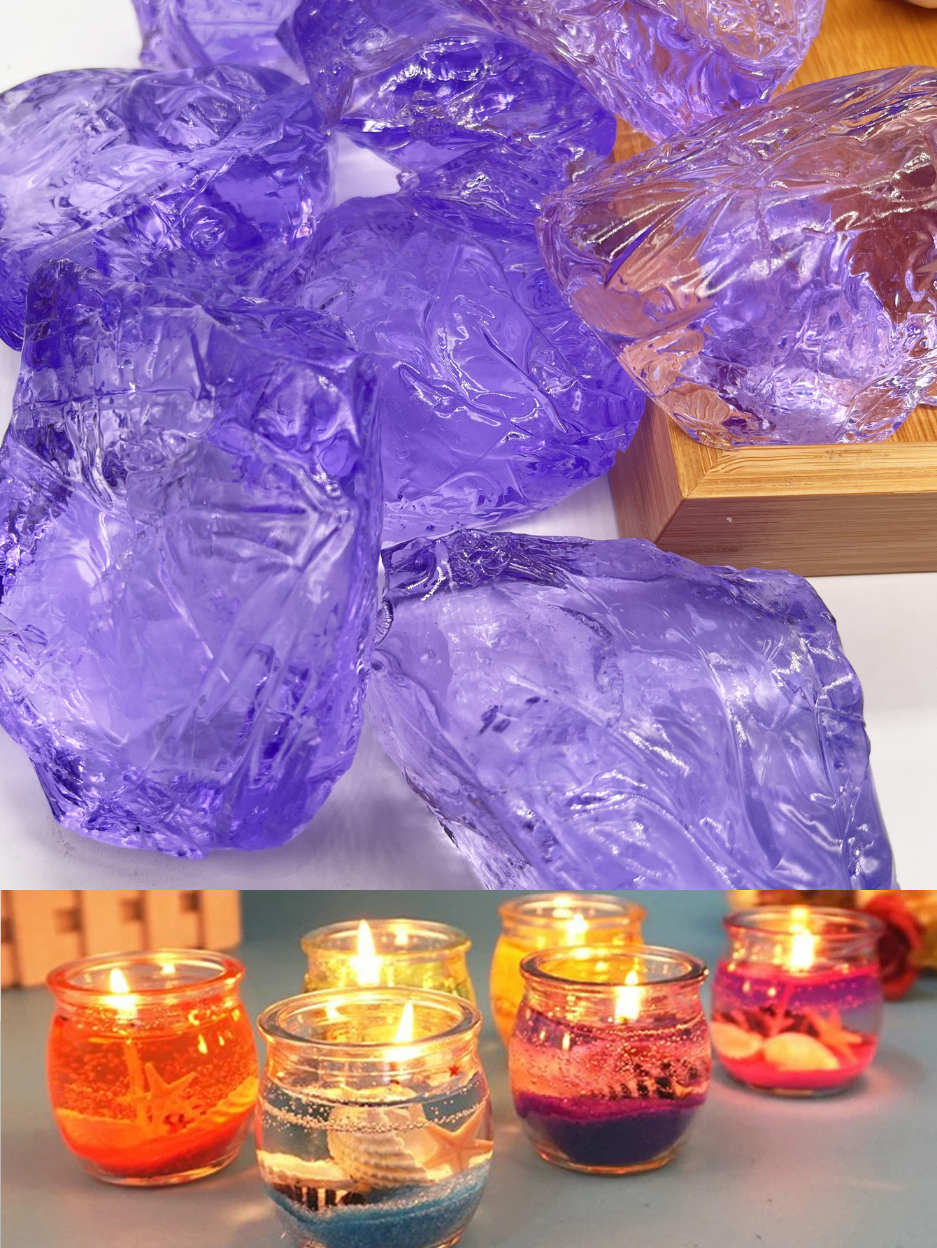 Candle Making Raw Material Wholesale - 100G Jelly Wax Purple Wholesale Color