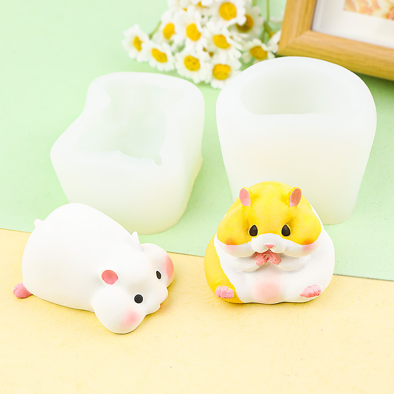 Candle Making Accessories - DIY Cute Hamster Mold Chocolate Pudding