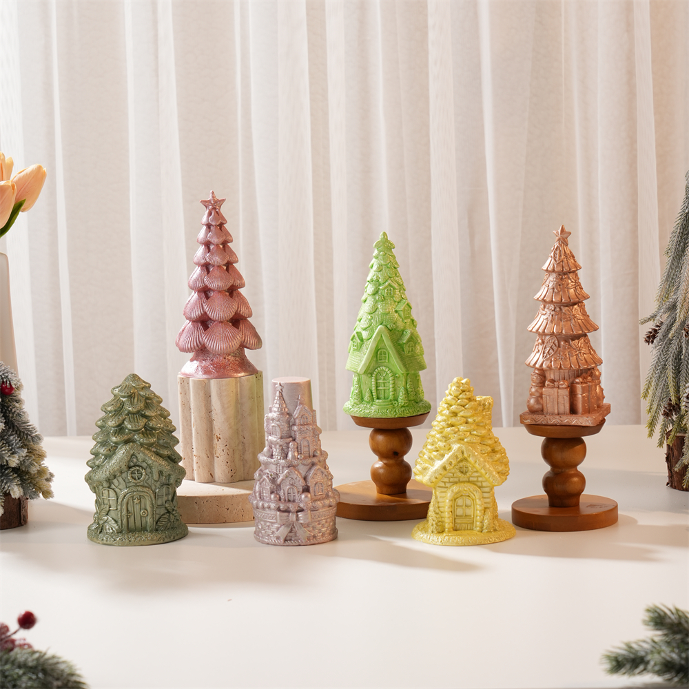 Candle Making Soy Wax - Concrete Plaster Christmas Tree Silicone Mold