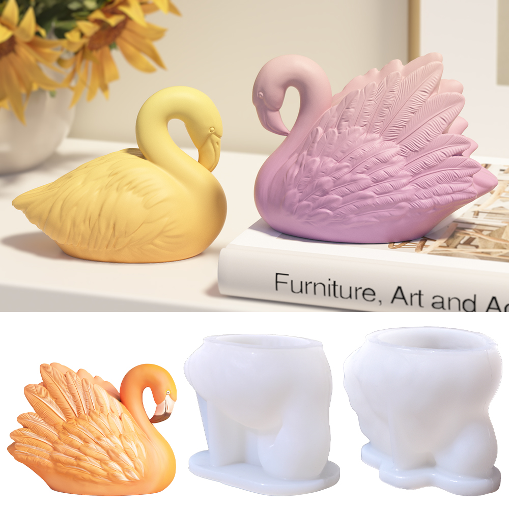 Candle Making Video - S0191 3D Flamingo Silicone Candle Making