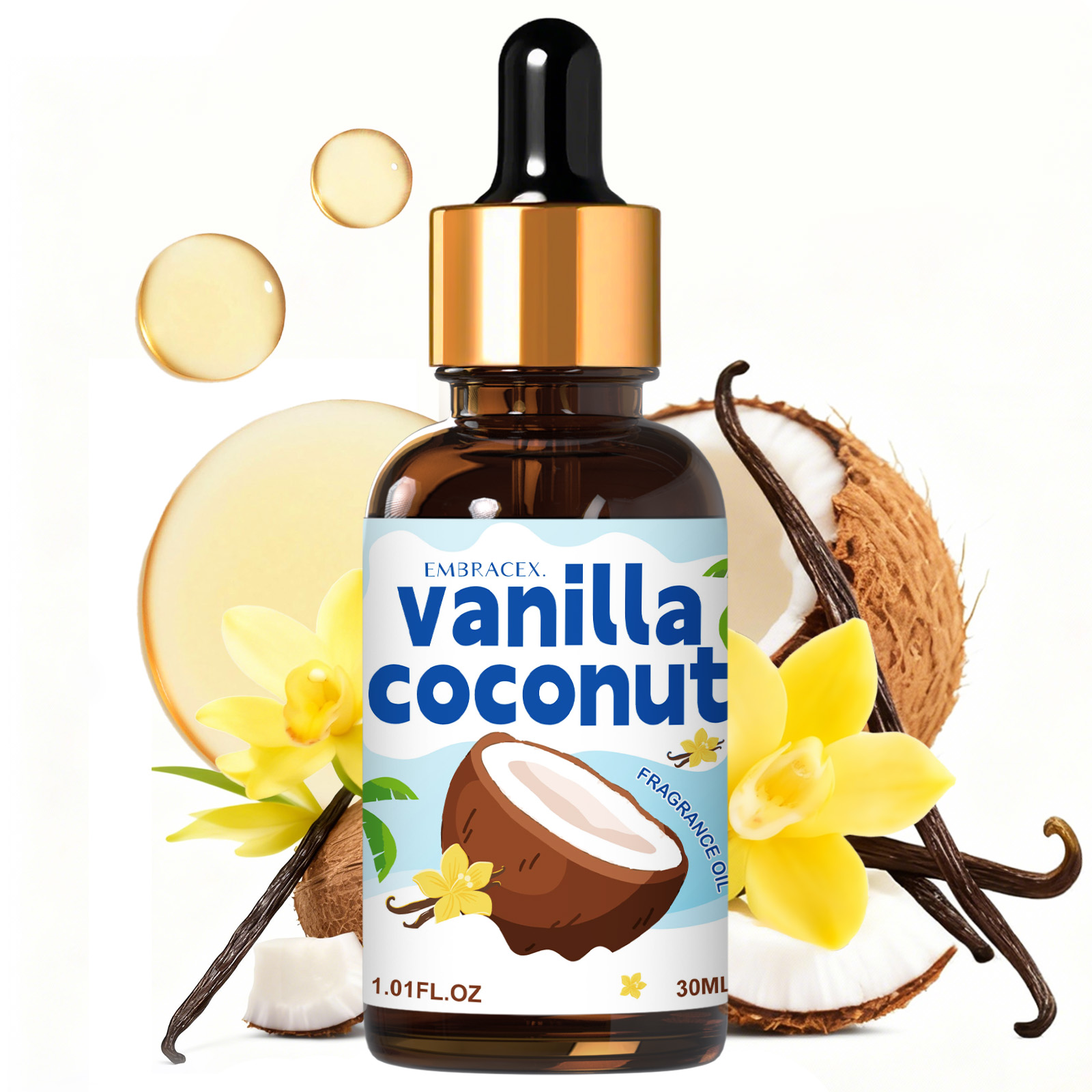 Candle Making Essential Oil - 30ml Vanilla Coconut Essential Oil Sweet