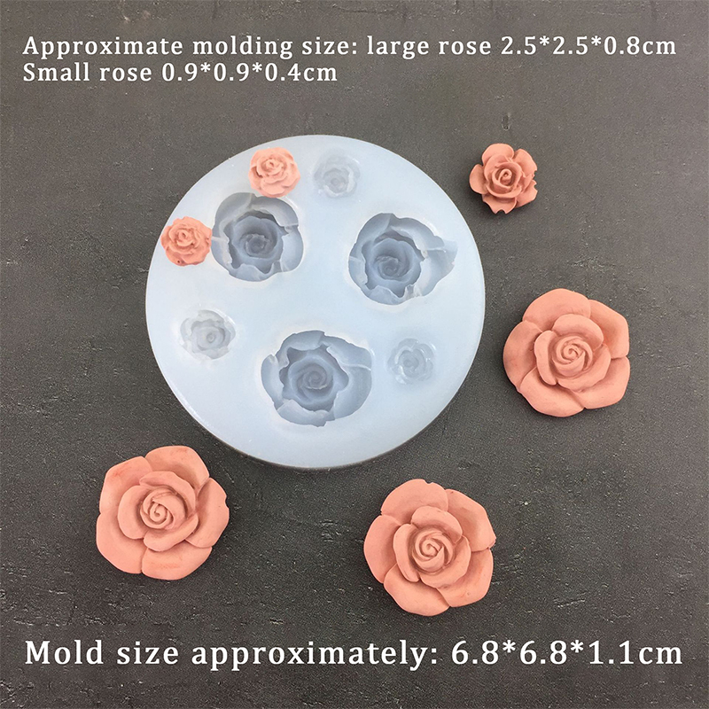 3D Rose Flower Shape Leaf Sili - Candle Making Accessories のレビューと価格