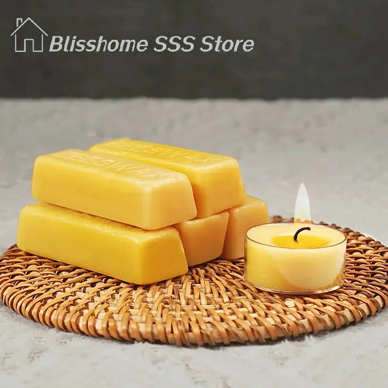 【S】4/8Pcs Pure Beeswax Blocks, - Candle Making Video のレビューと価格