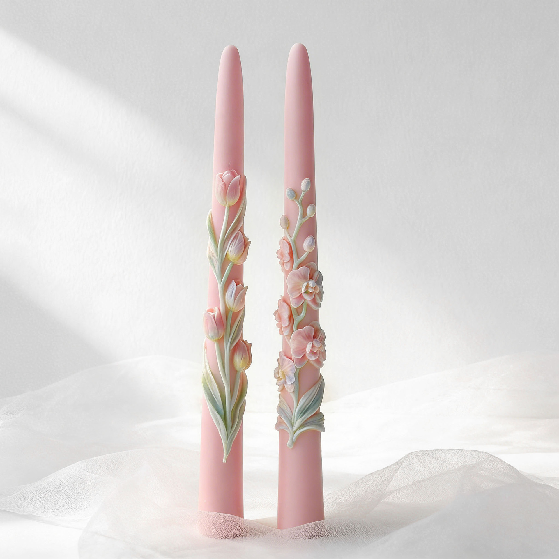 Long Pole Flower Taper Candle  - Candle Making Soy Wax のレビューと価格