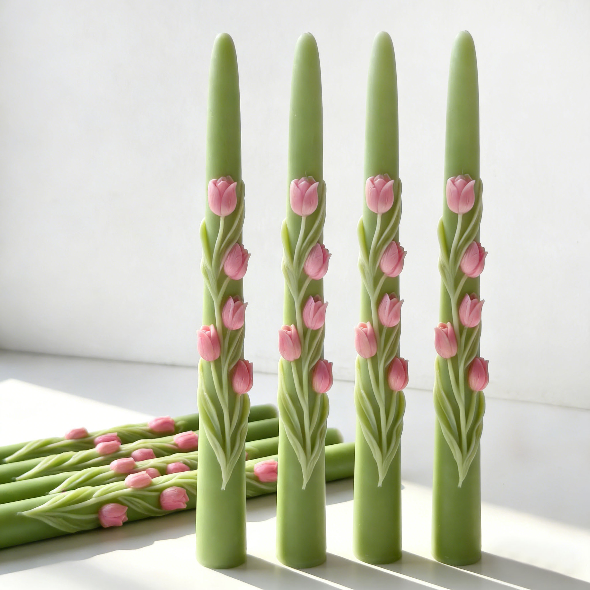 Long Pole Flower Taper Candle  - Candle Making Soy Wax のレビューと価格