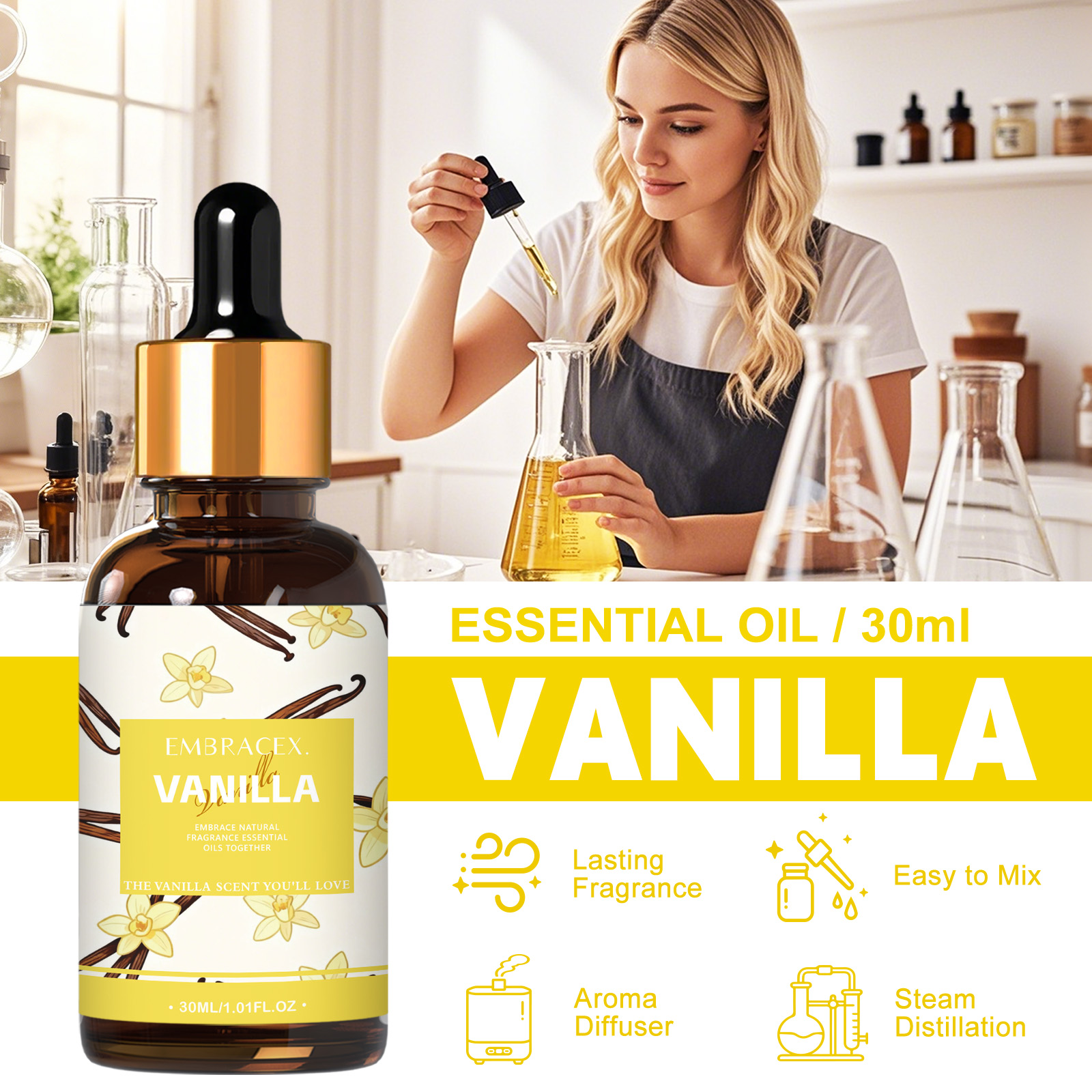 30ml Vanilla Essential Oil  Fo - Candle Making Essential Oil のレビューと価格