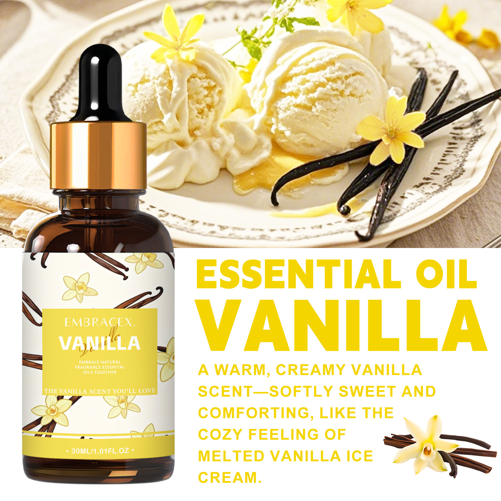 30ml Vanilla Essential Oil  Fo - Candle Making Essential Oil のレビューと価格