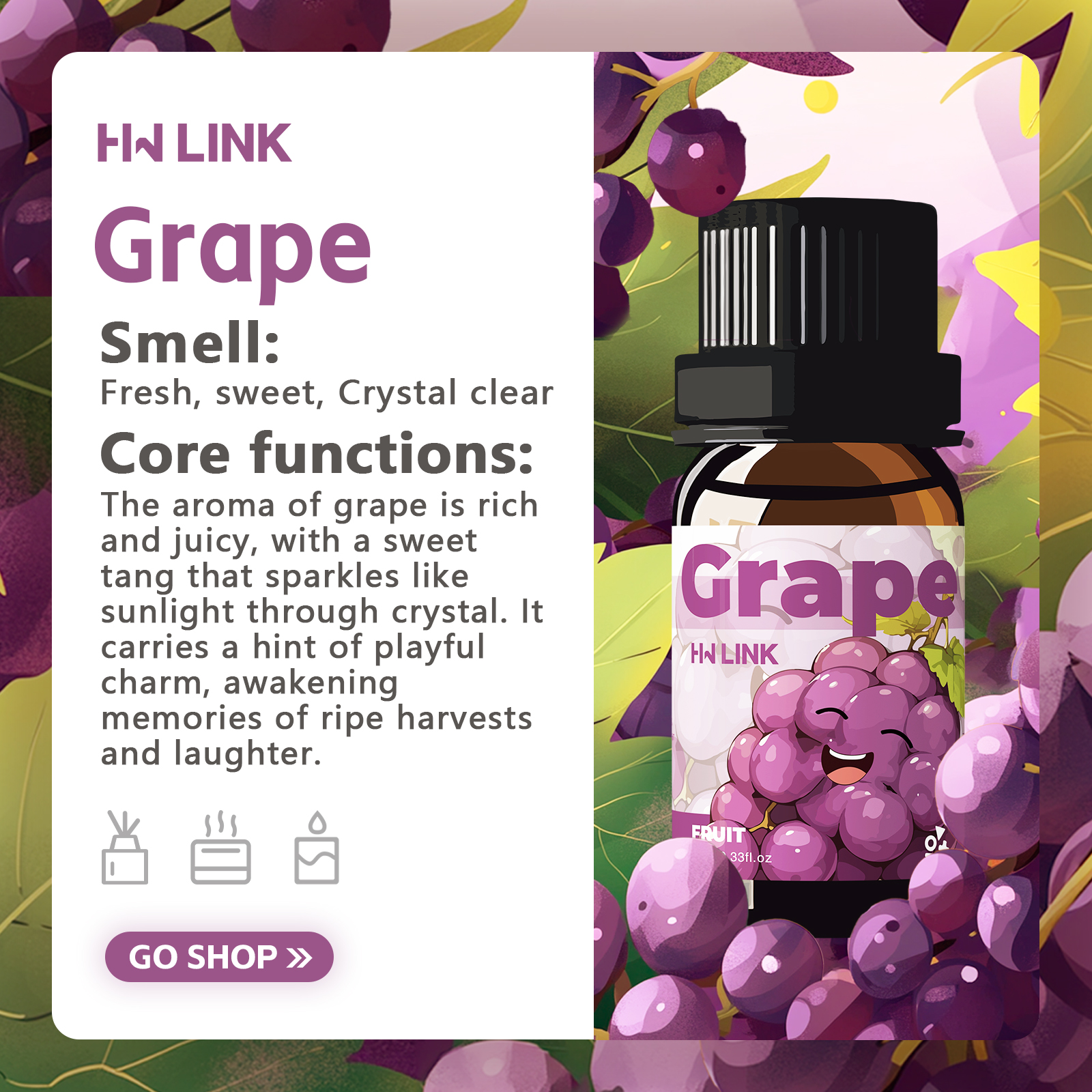 Grape Essential Oil 10ml  Grap - Candle Making Essential Oil のレビューと価格