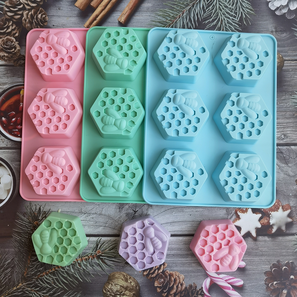 Silicone Hexagonal Bee Soap Mo - Candle Making Video のレビューと価格