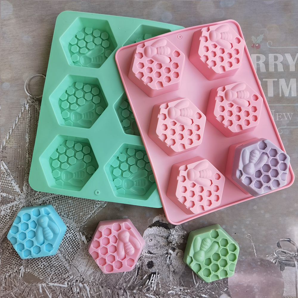 Silicone Hexagonal Bee Soap Mo - Candle Making Video のレビューと価格