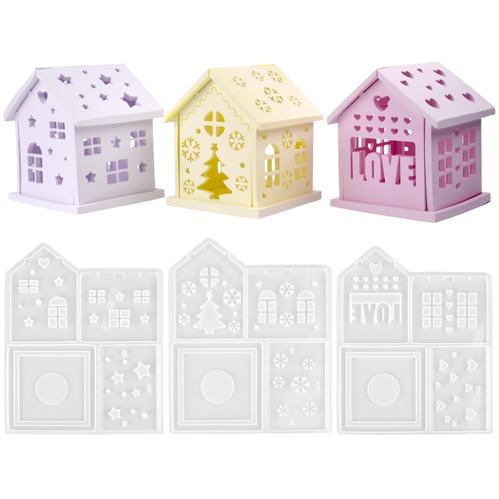 3D House Silicone Mold DIY Chr - Candle Making Factory のレビューと価格