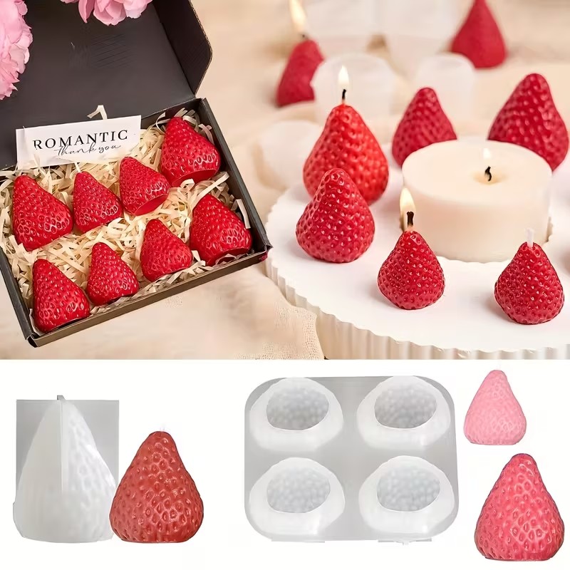 Strawberry Silicone Candle Mol - Candle Making Factory のレビューと価格