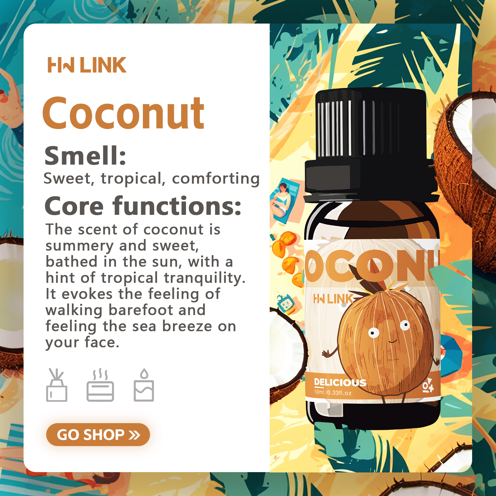 10ml Coconut Essential Oils No - Candle Making Essential Oil のレビューと価格