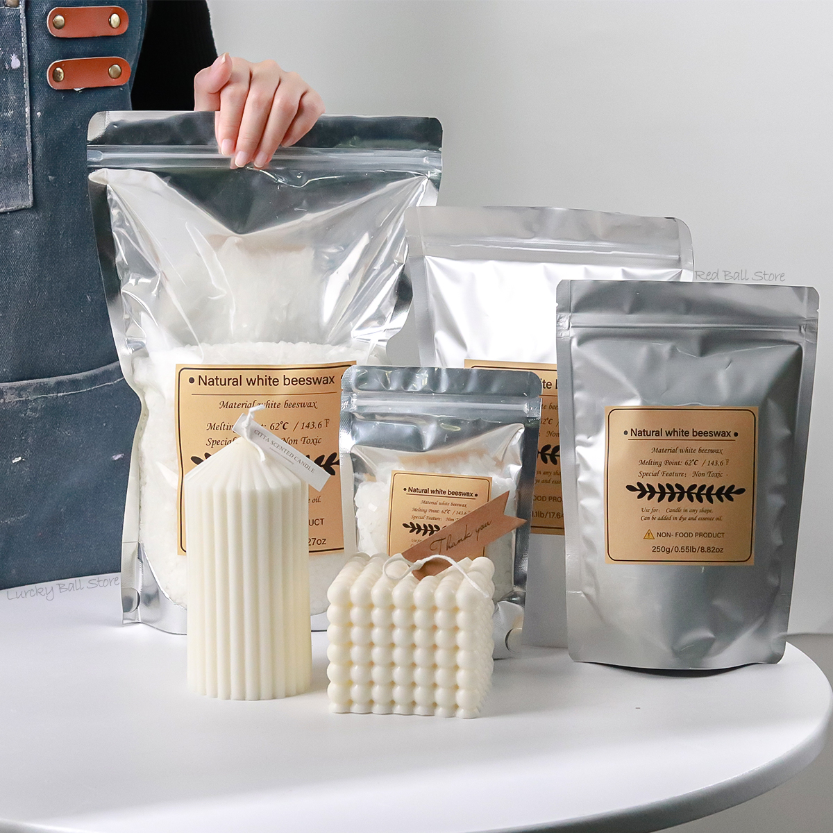 500g White Beeswax Granular Sc - Candle Making Raw Material Wholesale のレビューと価格