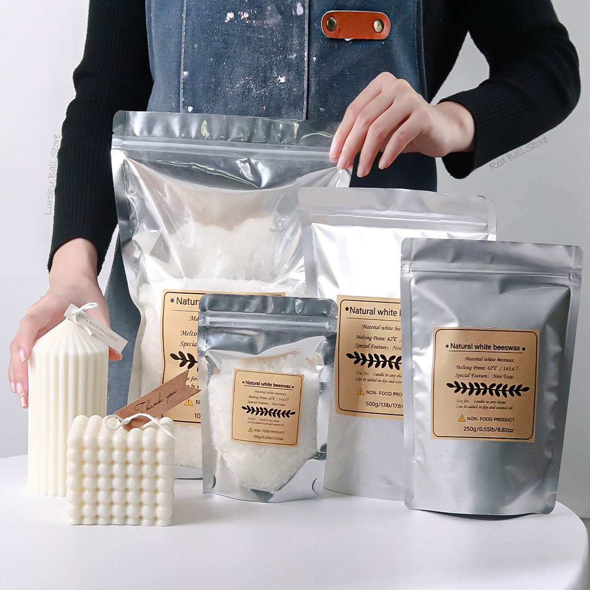 500g White Beeswax Granular Sc - Candle Making Raw Material Wholesale のレビューと価格