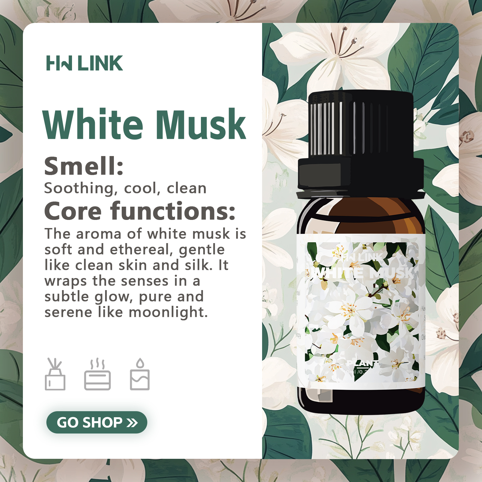 White Musk Essential Oils 10ml - Candle Making Essential Oil のレビューと価格
