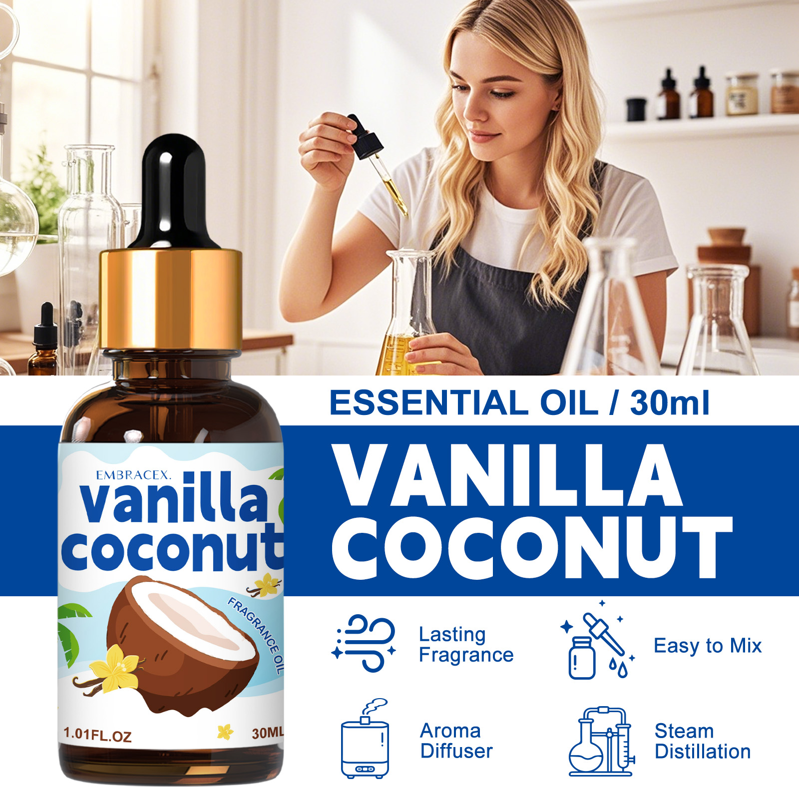 30ml Vanilla Coconut Essential - Candle Making Essential Oil のレビューと価格