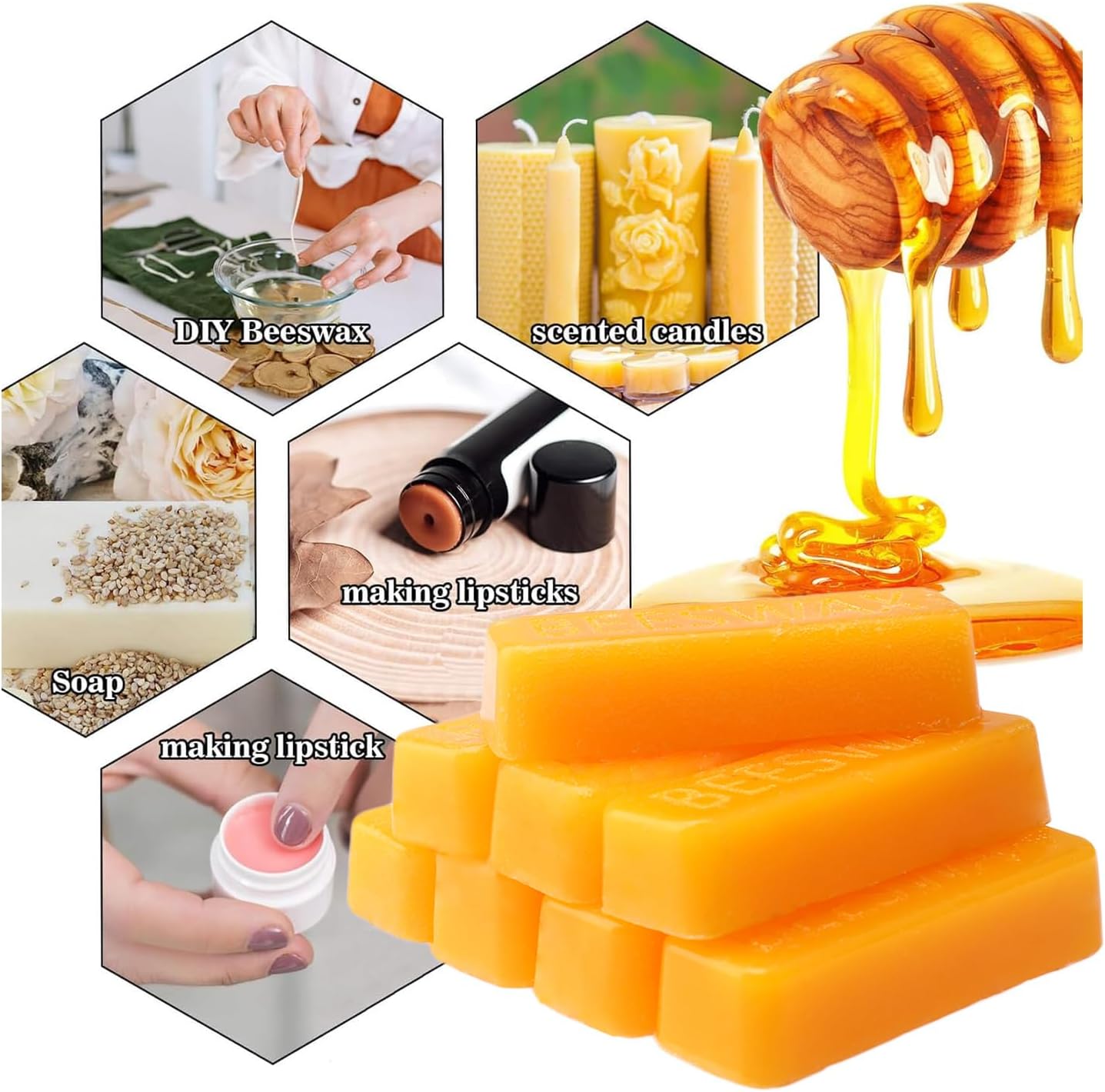 Beeswax Bar, Candle Wax Block  - Candle Making Video のレビューと価格