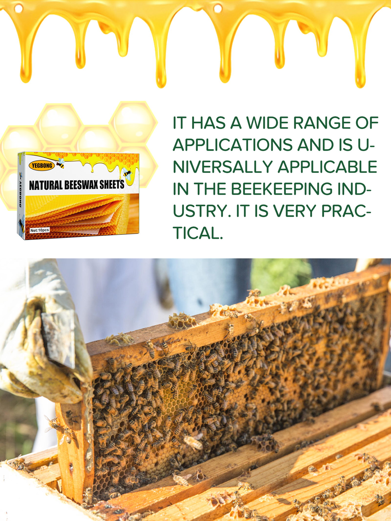 10Pcs Natural Honeycomb Bee Wa - Candle Making Video のレビューと価格