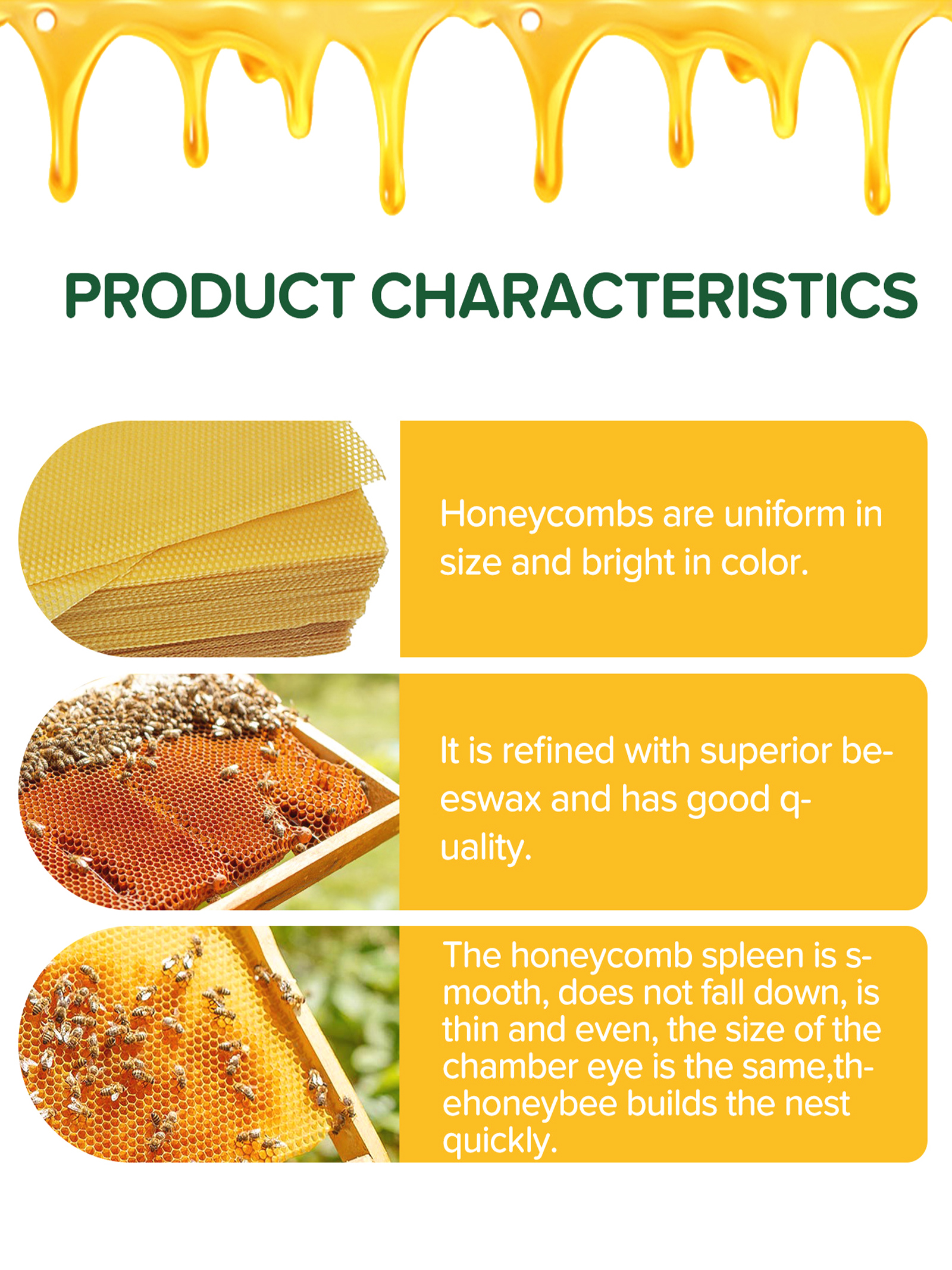 10Pcs Natural Honeycomb Bee Wa - Candle Making Video のレビューと価格