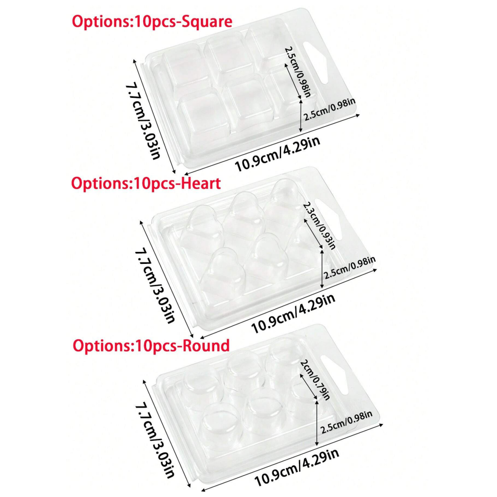 10pcs Wax Melt Mold, Wax Melt  - Candle Making Video のレビューと価格