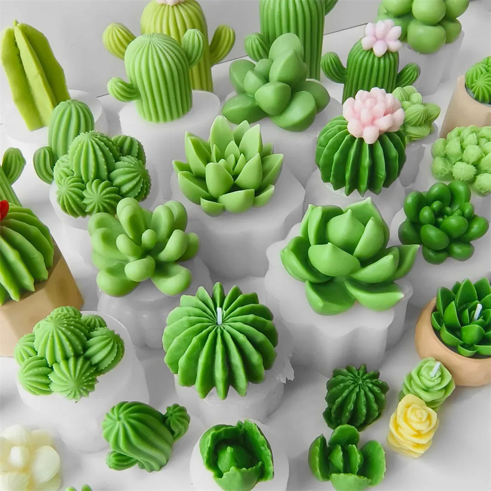 6pcs Succulent Silicone Candle - Candle Making Video のレビューと価格