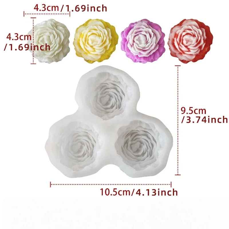 Peony Flower Candle Silicone M - Candle Making Accessories のレビューと価格
