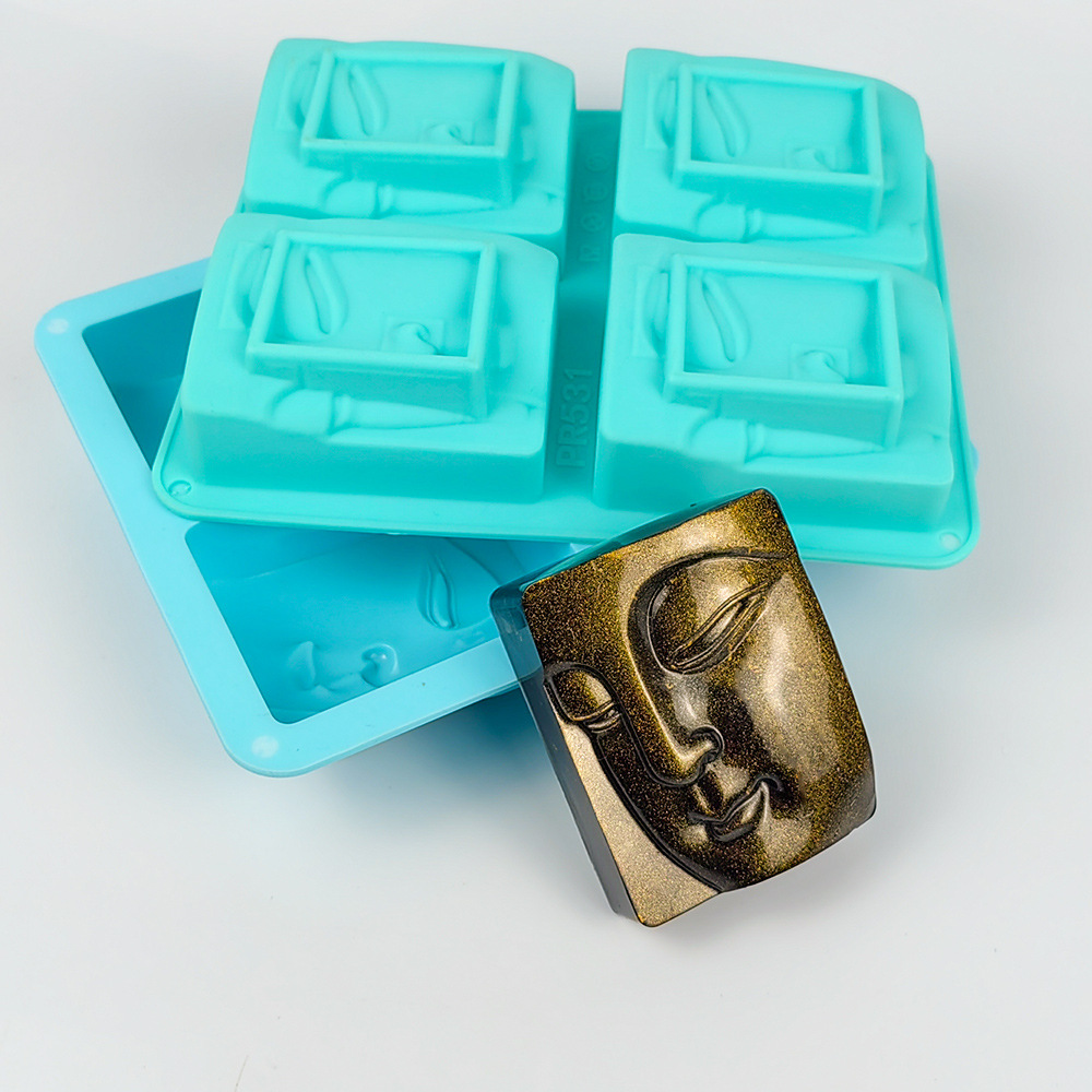 4 Holes Buddha Portrait Soap M - Candle Making Video のレビューと価格